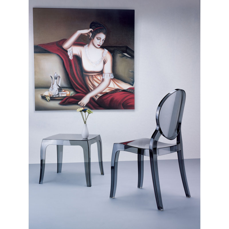 Table de bout Elinn, Noir transparent