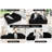 101" Convertible Sectional Sofa L Shaped Couch Reversible Foam Chaise Left Black-121993573-121993572