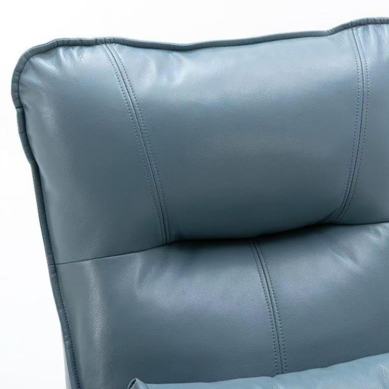 Fauteuil inclinable manuel multifonctionnel en similicuir, Bleu