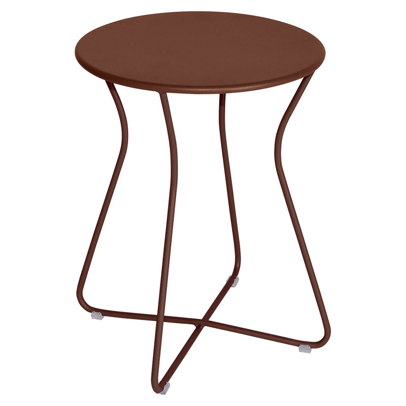 Cocotte Outdoor Round Side Table, Red Ochre