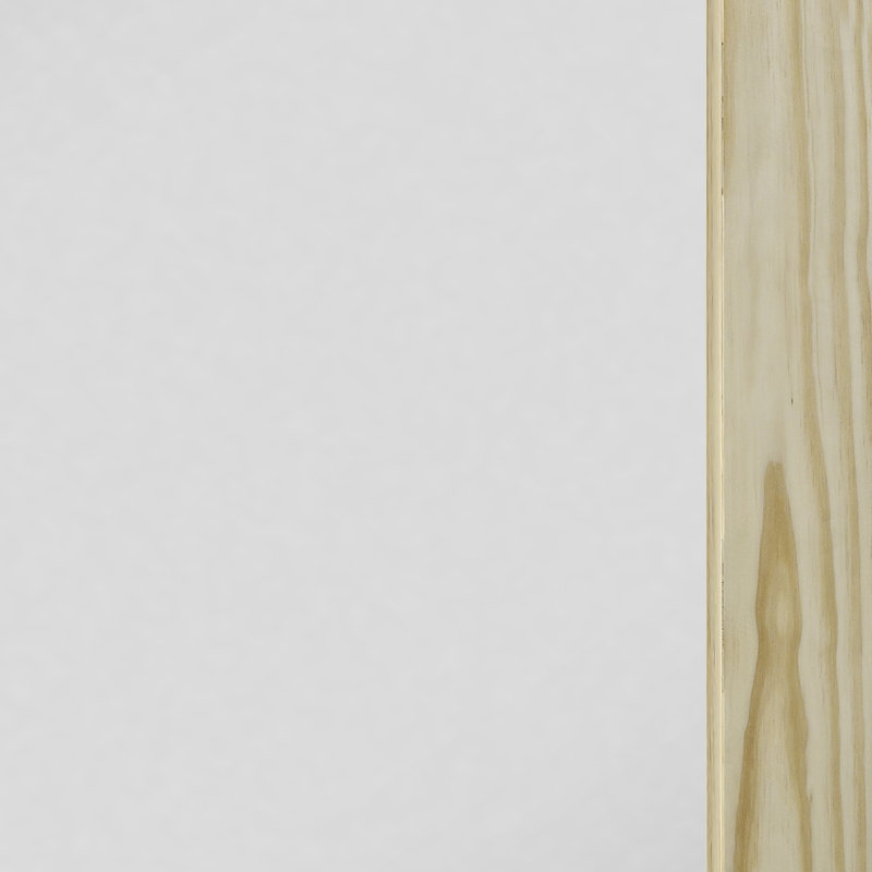 37'' x 84'' Solid Wood Glass Unfinished without Installation Hardware Kit Barn Door