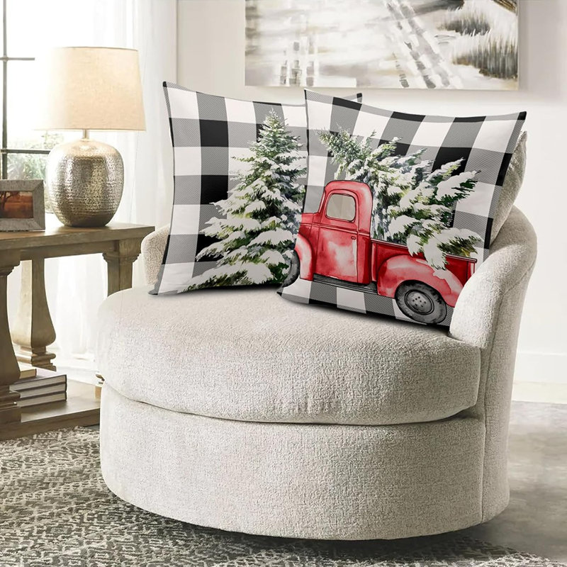 50 housses de coussins décoratifs rouges de 20 x 20 pouces pour canapé-lit, lit douillet, impression de flocons de neige, bohème, ensemble de 2 coussins décoratifs