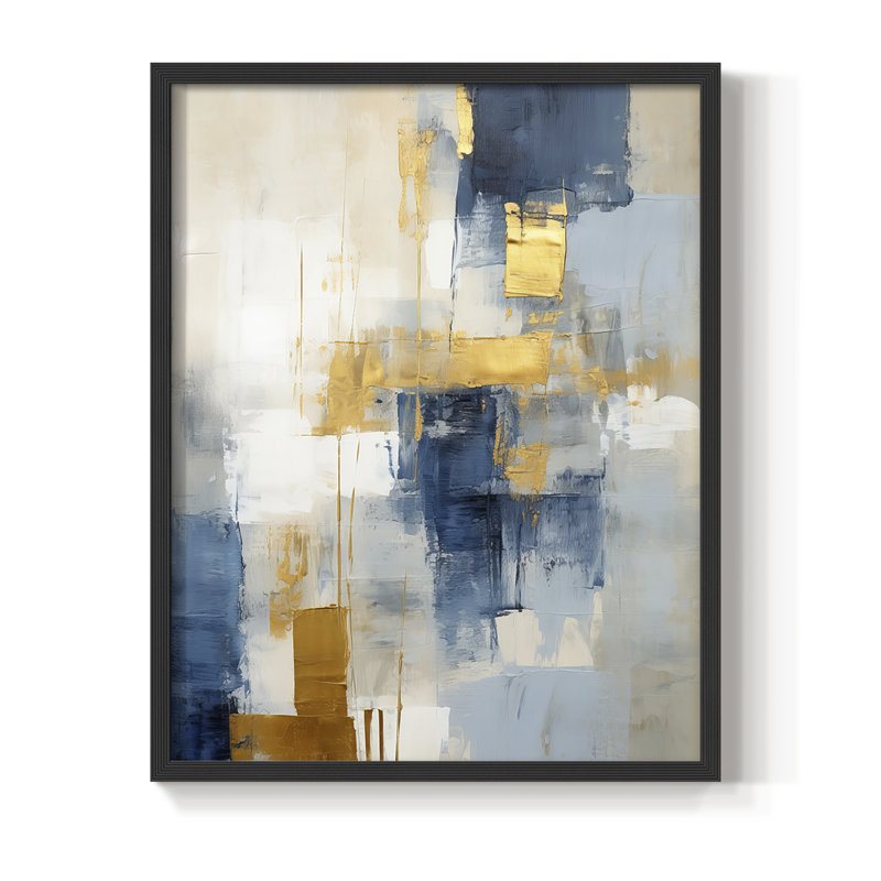 Série ABSTRACT Dxxxx - reproduction encadrée de qualité supérieure - prête à être accrochée - aucun clou requis