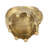 7" Gold Metal Skull with Crown Figurine - Modern Metallic Aluminum Decorative Sculpture for Home Office Bedroom Living Room Decor.