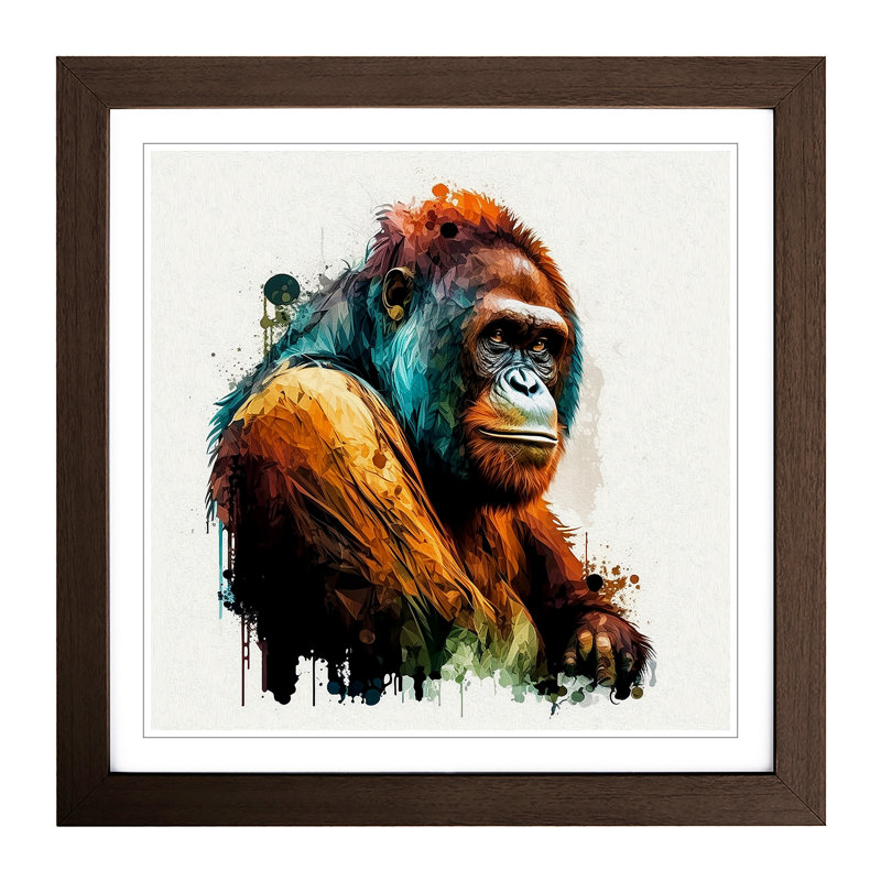 Orangutan - Framed Print, Walnut