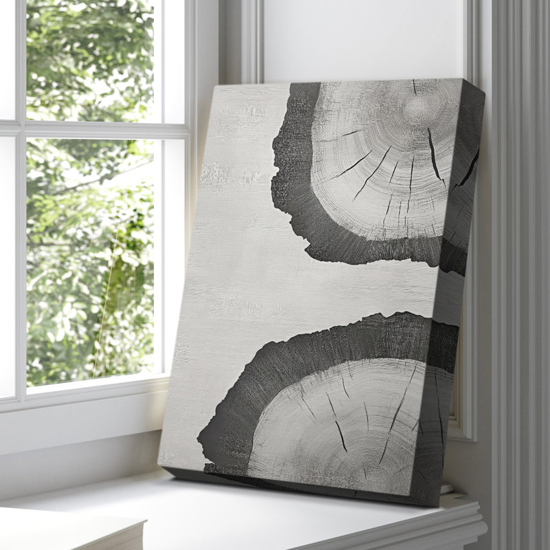 Toile tendue abstraite avec châssis Cxxxi - prêt à être accroché, H 36 po x l 24 po