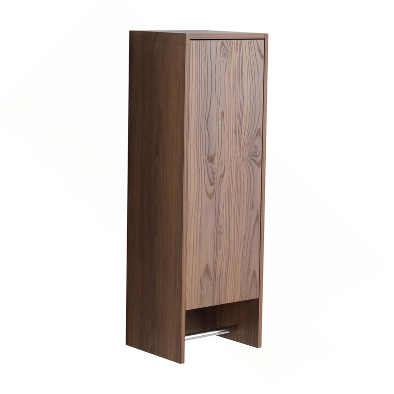12-Inch Small Wall Mounted Side Cabinet With Soft Closing Door & Towel Rack For Small Bathroom, Study, Storage Room
