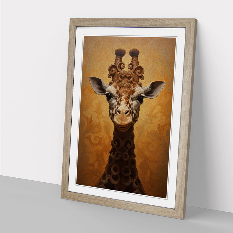 Single Picture Frame Print on Wood, Oak Framed, 34cm H x 25cm W