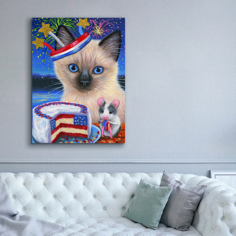 «« Cici's Celebration »par Bridget Voth, art mural sur toile» par Bridget Voth, H 54 po x l 40 po x P 1,5 po