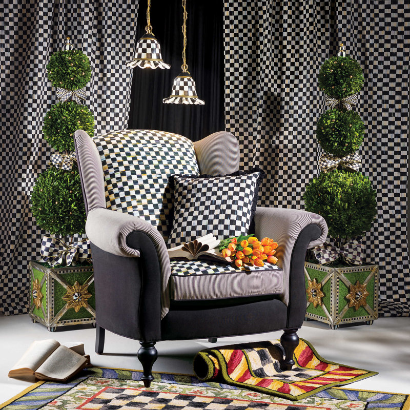 Courtly Check® Ruffled Square Throw Pillow