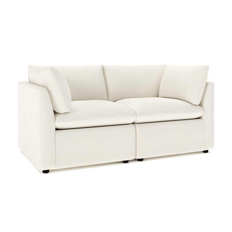  Canapé modulaire 68 po Kallie, Loppolo blanc cassé