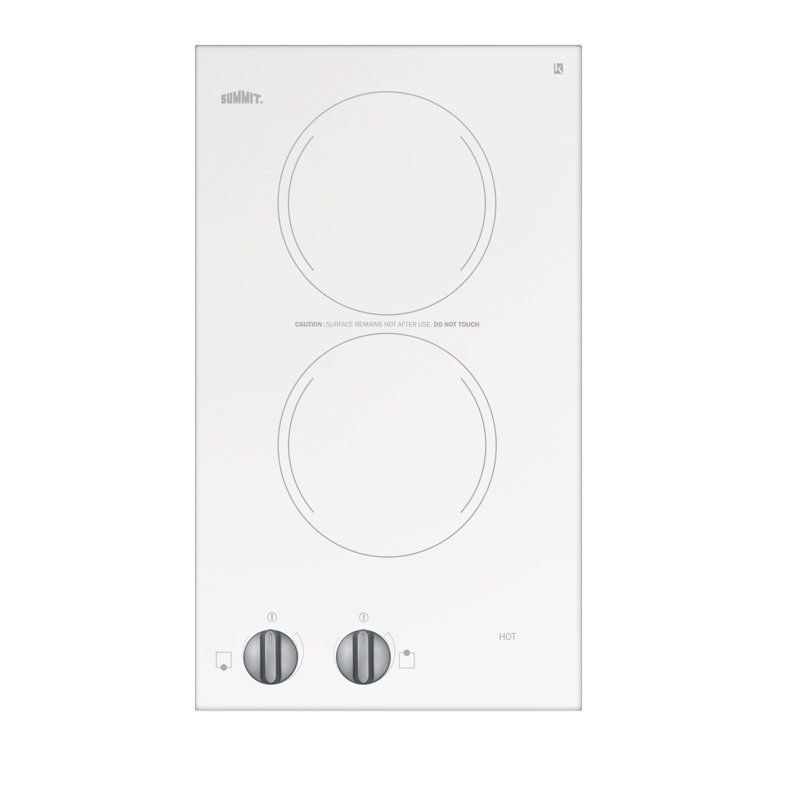Summit Appliance White Electric Cooktop, 230V