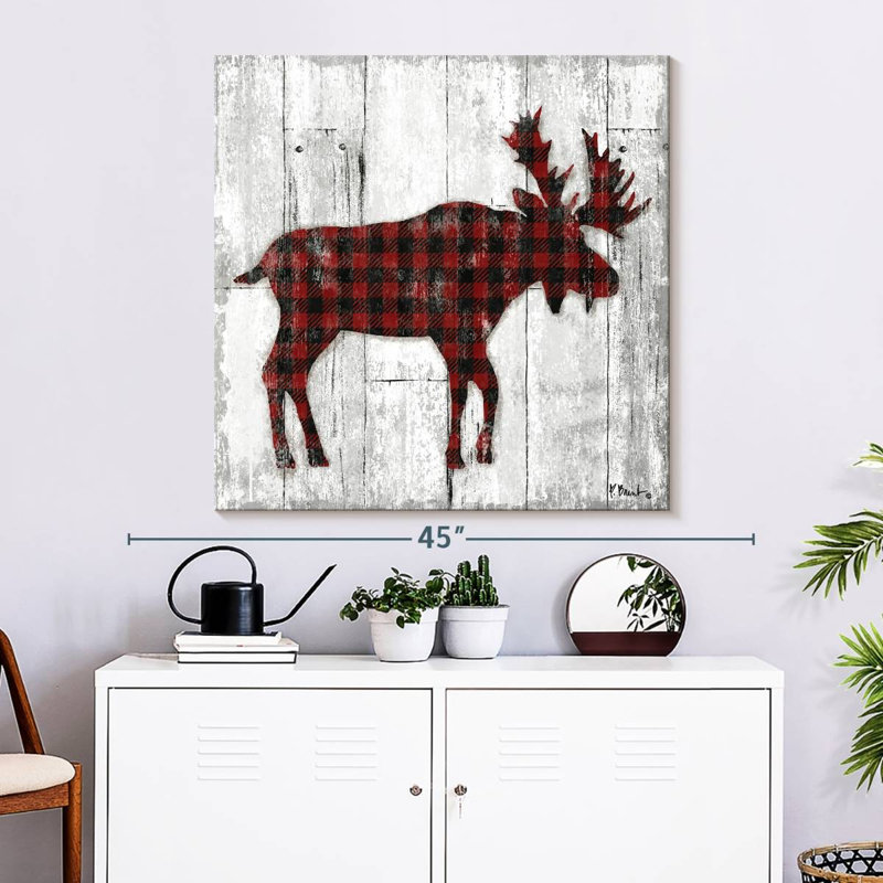 Brampt Wildwood Lodge Buffalo Check III, 33" H x 33" W