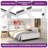 Farmhouse Platform Storage Bed with Bookcase Headboard and LED Lights-1265276080-1265470657