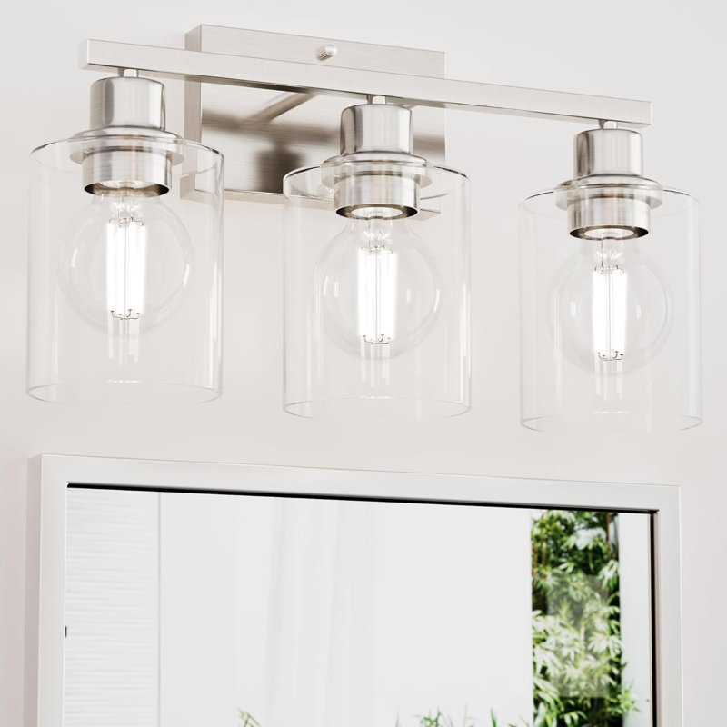 Éclairage pour meuble-lavabo 3 lumières Keevan, Nickel brossé