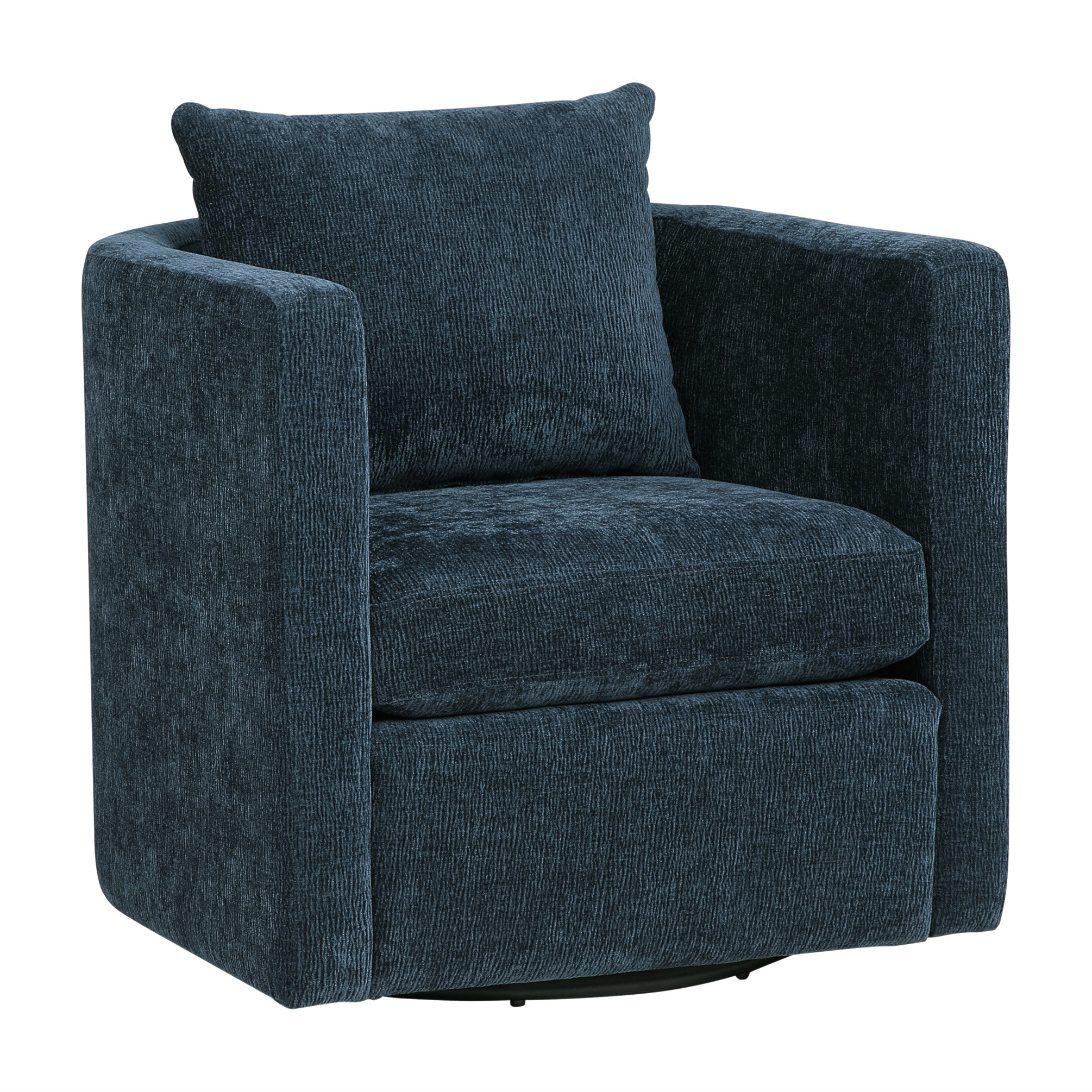 Latitude Run® Sutton Linen Swivel Barrel Chair Wayfair