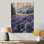 Champ d'hortensias dans la ferme laitière I - décoration murale en bois d'hortensias - sur bois de pin naturel