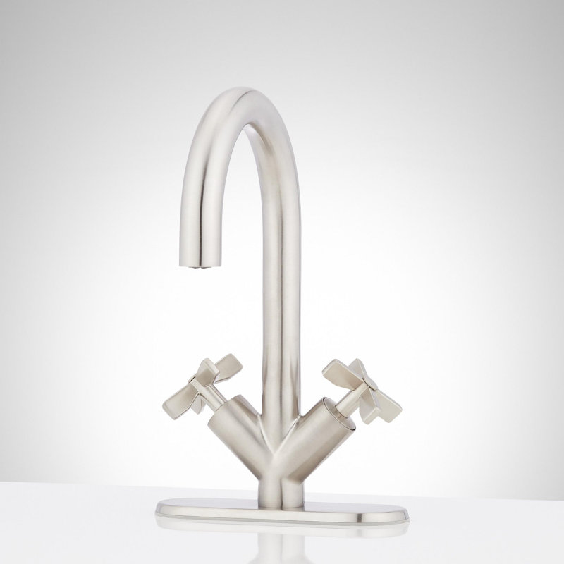 Vassor 1.2 GPM Single Hole Bathroom Faucet, Brushed Nickel