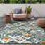 Tapis sarcelle floral intérieur / extérieur Abani Rugs Terase SAK130A-1241581437