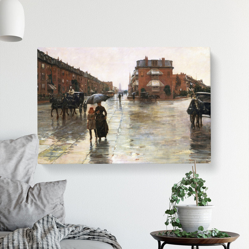Rainy Day, Boston by Childe Hassam - Wrapped Canvas, 35cm H x 50cm W x 3cm D