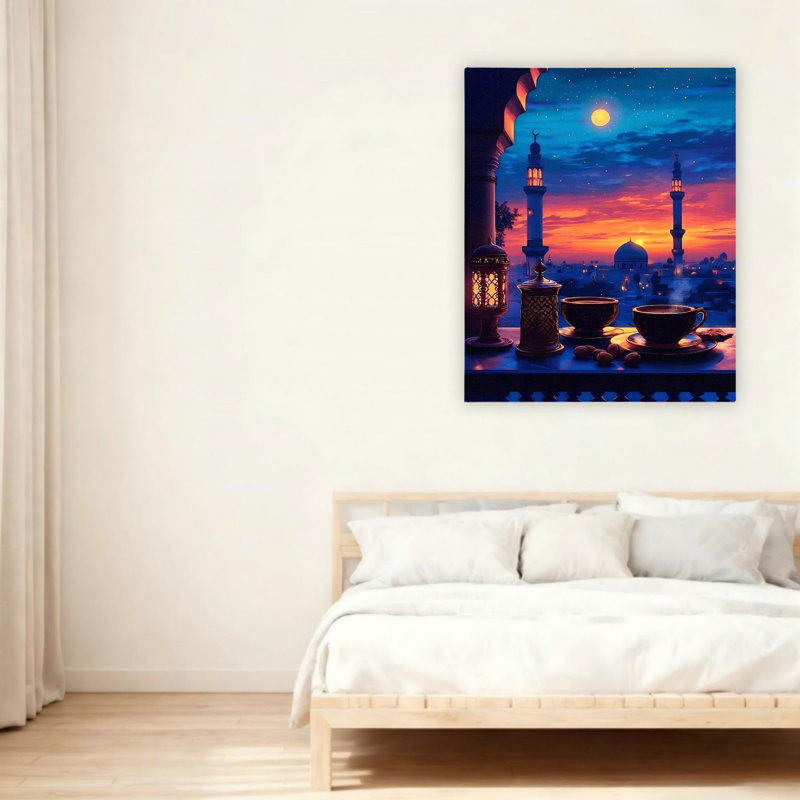 Ensemble de café sur toile sans cadre 24 po x 36 po Karbala