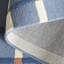 Tapis rayé bleu / ivoire en laine et coton touffeté à la main Zoticus-1733235020