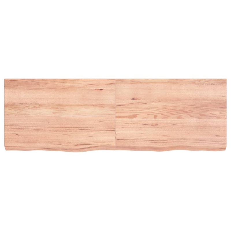 Azmeena 120cm Solid Wood Bathroom Vanity Top, Light Brown