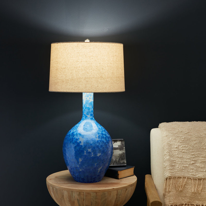 Crystalline Warren Lamp, Cobalt, 29" H x 9.75" W x 9.75" D