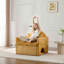 Fauteuil d'appoint surdimensionné en chenille de style moderne avec méridienne simple pour salon, chambre à coucher-1725108000