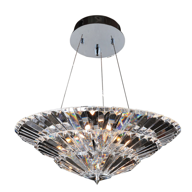 Auletta 10 LT Chrome/Clear Semi-Flush Mount Allegri