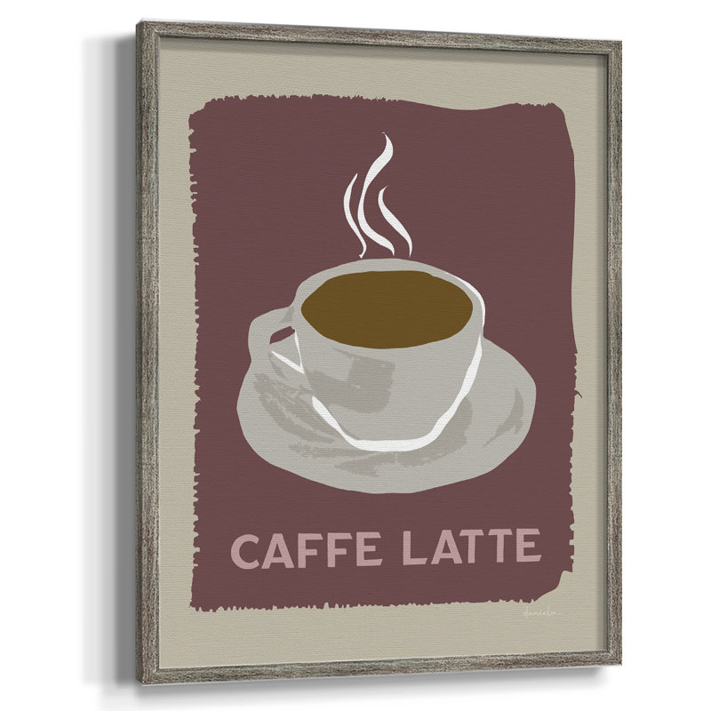 «Modern Coffee III», reproduction encadrée - bois massif, H 11 po x l 9 po