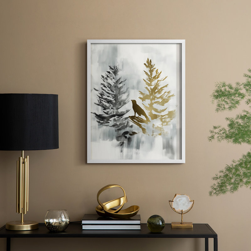 Reproduction encadrée - bois massif, H 11 po x l 9 po, Blanc