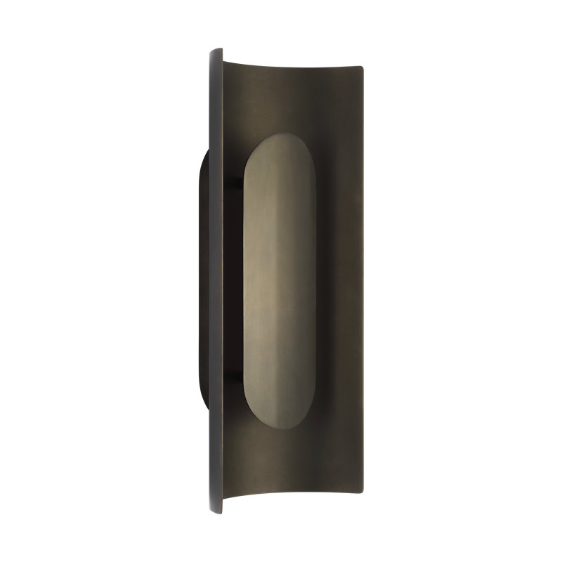 Peter Bristol Shielded 1-light Medium Wall Sconce in Bronze with Bronze Shade, Bronze