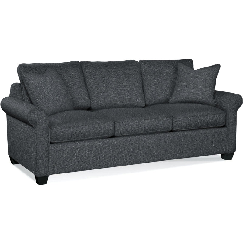 Park Lane Sofa, Eggshell Crypton Performance; 0884-93, Black Finish