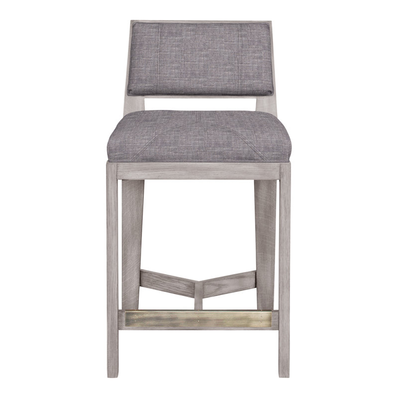 Thom Filicia 32.5'' Stool, Dove Gray, Nomad Slate Crypton® Chenille