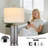 27" Modern Glass Bedside Lamps With Usb A+c Ports-1830220026