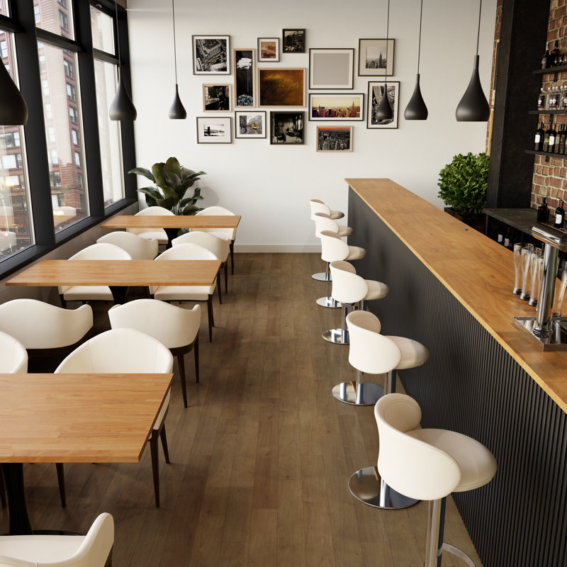 Comptoir en bois massif Kirren Hevea, H 1 po x l 72 po x P 30 po, Hévéa miel