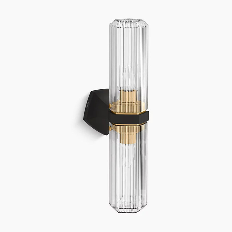 Occasion 2 - Light Plug-in Armed Sconce, Gold/Matte Black