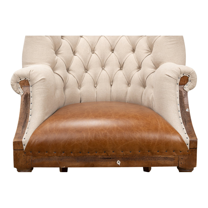 Welsh Leather Wingback Chair