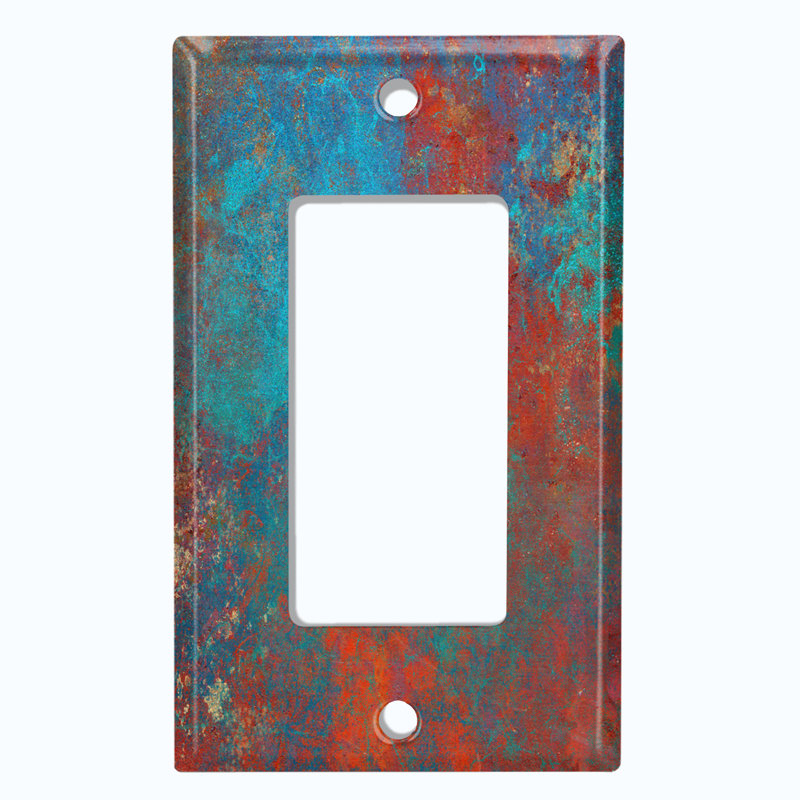 Patterned 1 - Gang Rocker Standard Wall Plate