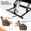 Fauteuil inclinable motorisé à deux moteurs, canapé-lit surdimensionné et télécommande