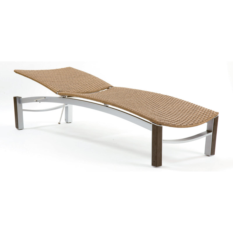 Dripper Outdoor Chaise Lounge, Hemp Wicker