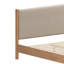 Très grand lit Hadi beige et naturel