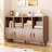 8-Cube Cubby Shelf Bookcase With Doors Walnut