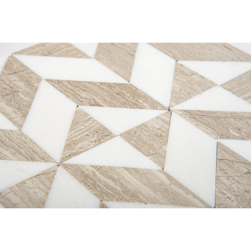 Livmor 2" x 3" Natural Stone Chevron Pattern Mosaic Floor & Wall Tile, Este