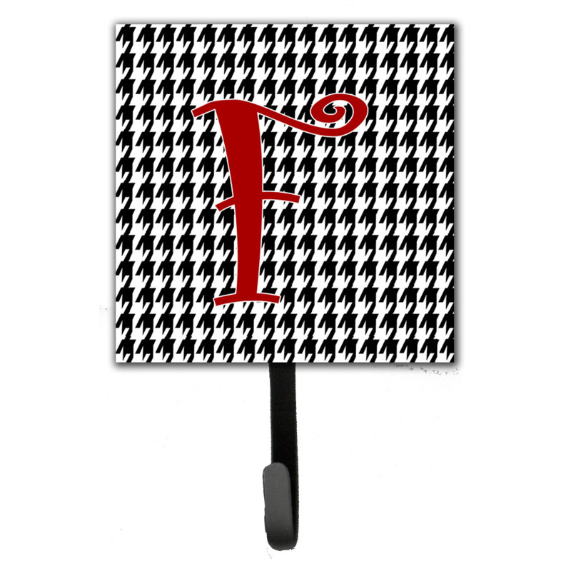 Crochet mural houndstooth monogramme, F