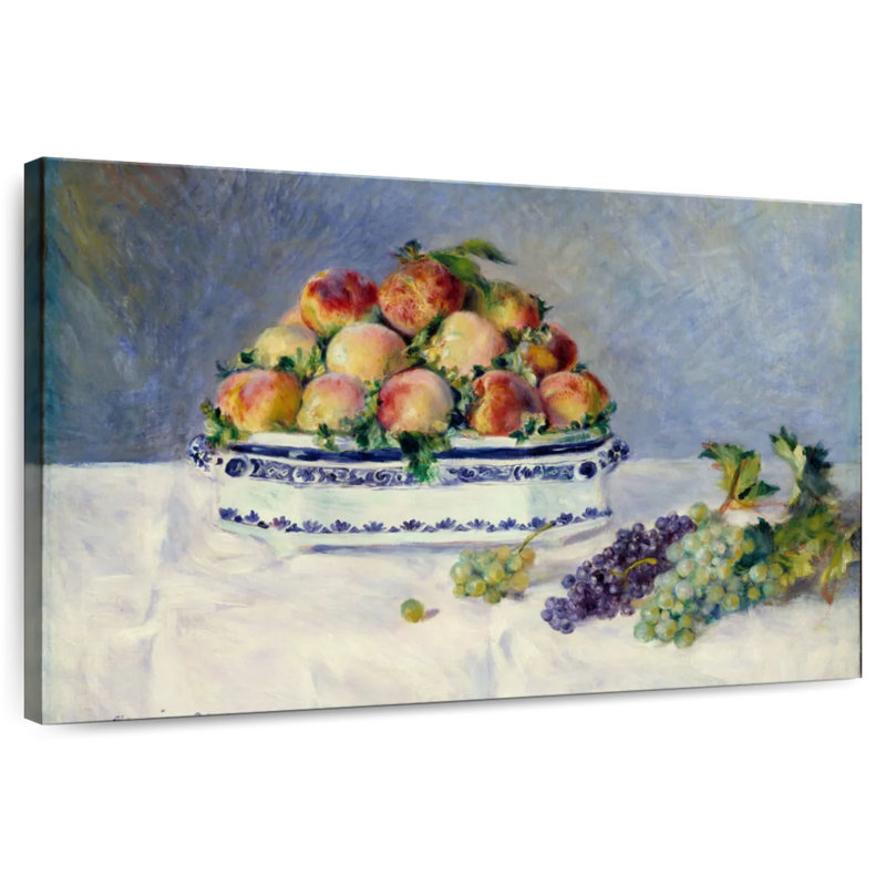 Yarlin Still Life With Peaches And Grapes, 8" H x 12" W
