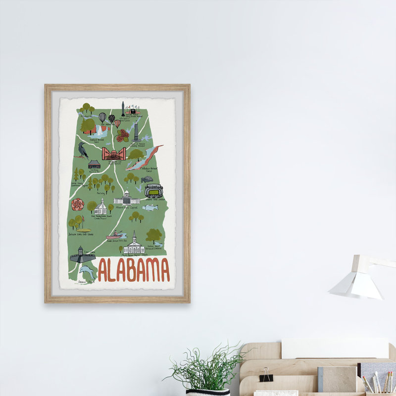 Alabama Spots - Impression de cadre photo sur papier, H 12 po x l 8 po x P 1,5 po