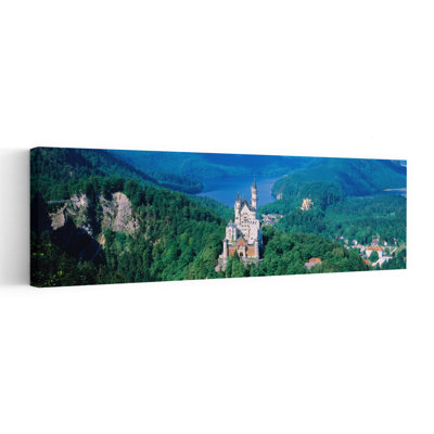 High Angle View Of A Castle, Neuschwanstein Castle, Bavaria, Germany Abstract Contemporary Architecture Landscape Wall Art