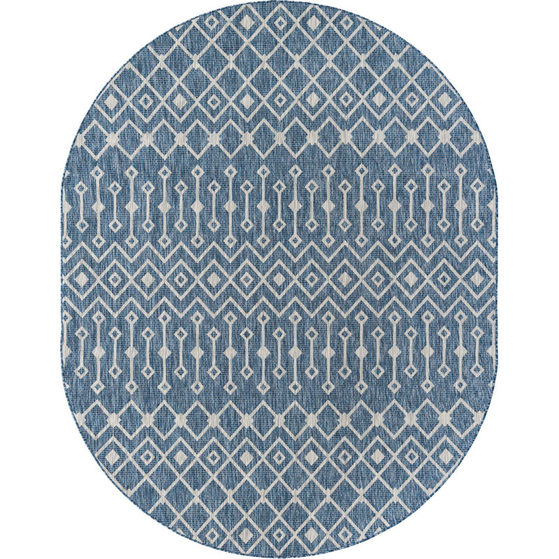 Outdoor Preen Area Rug Lakeside Color, Oval 7'10" x 10'